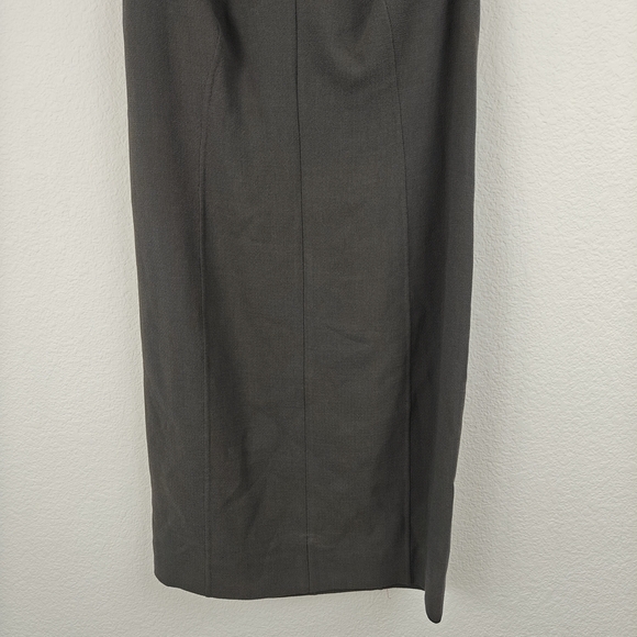 AKRIS NWT Wool Sheath V-neck Grey Suit Dress/ Jacket Set Size 12 Women's - Picture 6 of 15